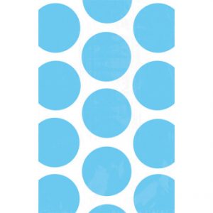10 Papiertüten Polkadots hellblau