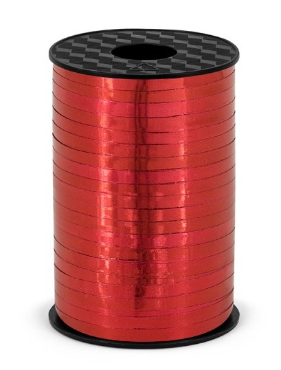Geschenkband 225m metallic rot