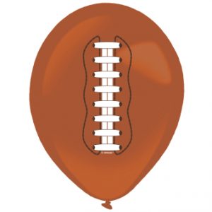 6 Latexballons Touchdown! 1-seitiger Druck 27,5 cm / 11"