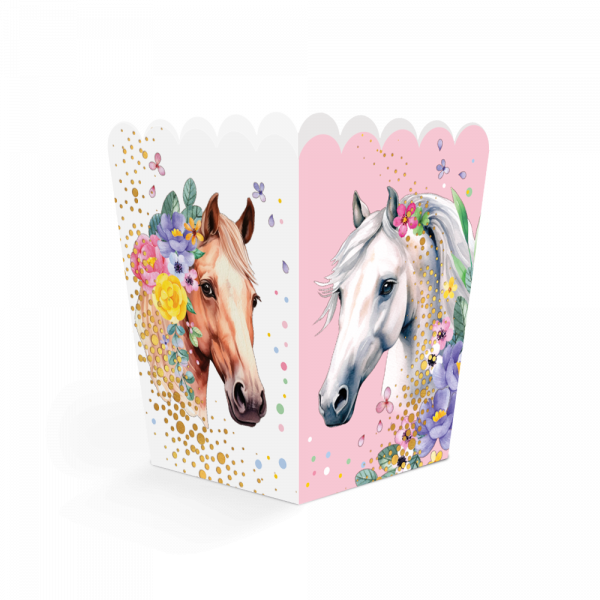 7308 8 Horses Snack Boxes , 6,3 × 6,3 × 10,5 cm
