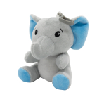 2-in-1 Plüschtier-Ballongewicht Elefant blau mit Haken, 11cm, 90g