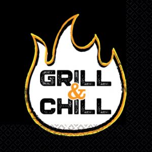 16 Servietten "Grill&Chill" 33x33cm
