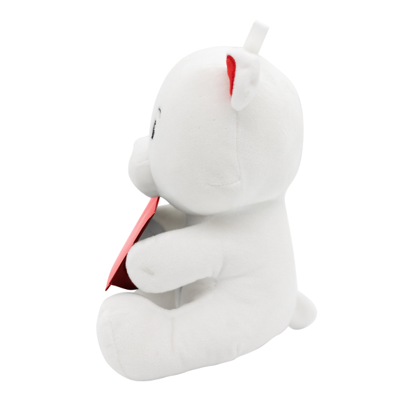 2-in-1 Plüschtier-Ballongewicht Eisbär mit Schlaufe, 21cm, 170g