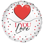 Folienballon Balloon -I Love You- 45cm