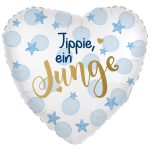 Standard Folienballon "Jippie, ein Junge" Boy 36cm