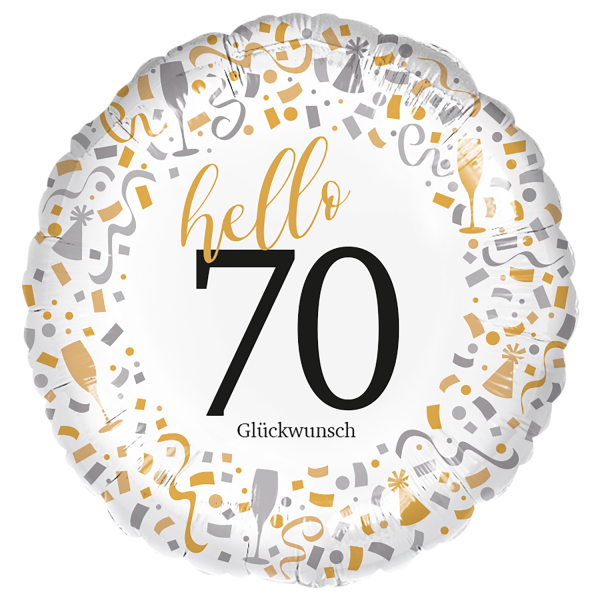 "Hello 70" Folienballon 43cm