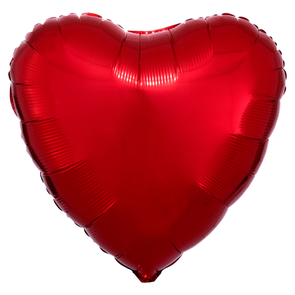 Folienballon "Herz" Metallic Rot 43cm