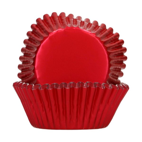 FunCakes Folie Backförmchen - Metallic-Rot pk/48