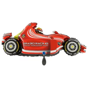 KGR243R-P__Folienballon_Rennauto_Racing_Car_rot_100x41cm Folienballon Speedy Car Red 107cm