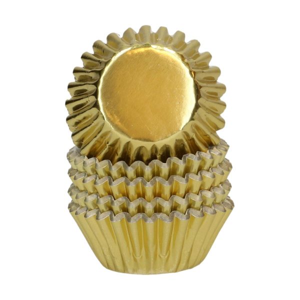 Wilton Mini Metallic Baking Cups Gold pk/160