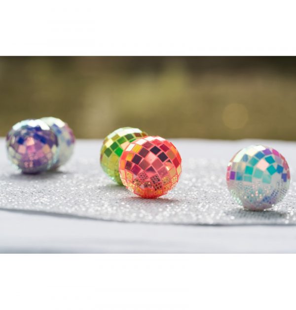 10 irisierenden Discokugeln, 4 cm Durchmesser