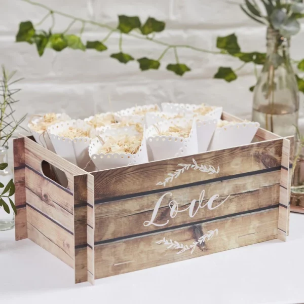Box Love Holzoptik 30x19cm