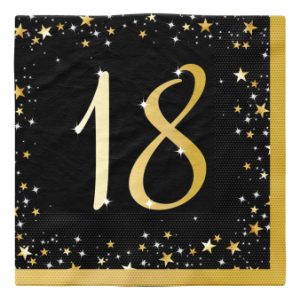 16 Servietten 18 Starlight Birthday 33 x 33 cm