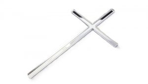 cake-topper-kreuz-schmal-silber Cake Topper Kreuz schmal - Silber