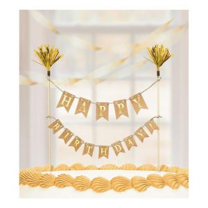 Happy Birthday Banner Cake Topper