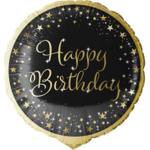 Folienballon Standard Holographic Starlight Birthday Happy Birthday