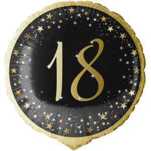 Folienballon Standard Holographic Starlight Birthday 18