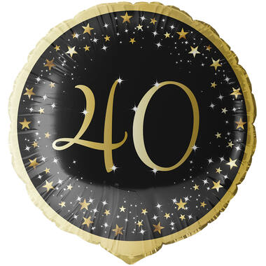 Folienballon Standard Holographic Starlight Birthday 40
