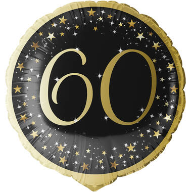 Folienballon Standard Holographic Starlight Birthday 60