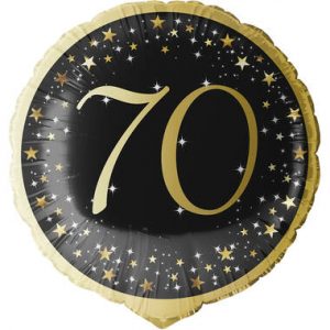 Folienballon Standard Holographic Starlight Birthday 70