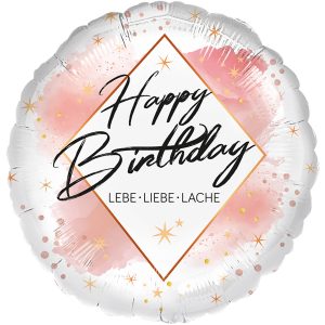 Folienballon Standard - Birthday Watercolor - 45 cm