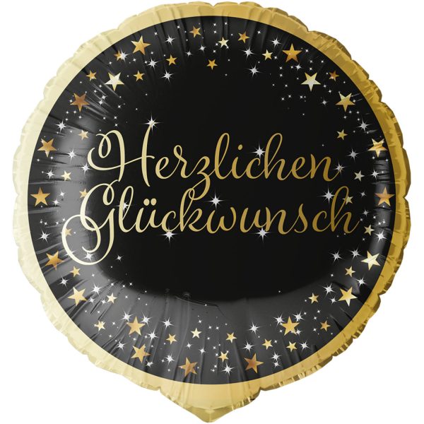 Folienballon Standard Holographic Starlight Glückwunsch