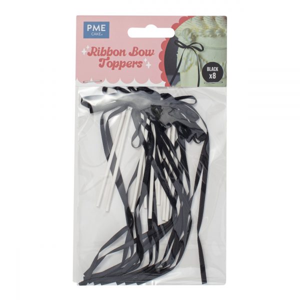 PME Ribbon Schleife Bow Toppers Schwarz pk/8