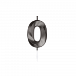 Tortenkerze metallic schwarz Nr. 0