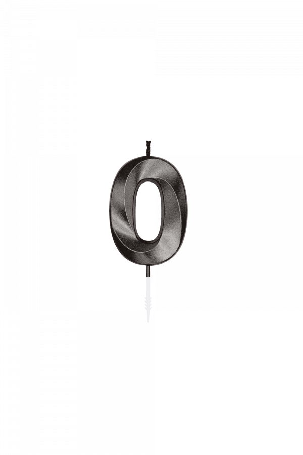 Tortenkerze metallic schwarz Nr. 0