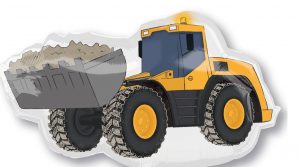 Folienballon Construction Excavator 55x33cm