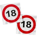 Servietten - Verkehrsschild 18 - 33 x 33 cm - 20 Stück