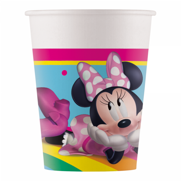8 Becher – Minnie Rainbow „Make Me Smile"