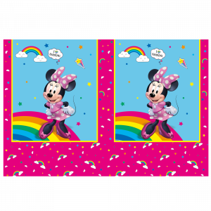 97246 Tischdecke Minnie Rainbow "Make Me Smile"