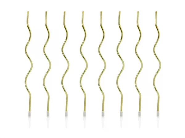 Gedrehte Geburtstagskerzen, gold, 14cm