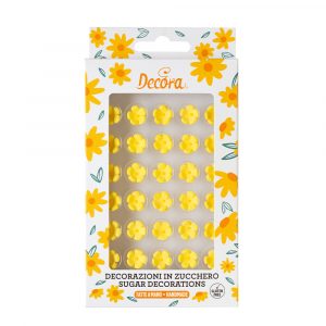0500303 Decora Blumen klein gelb 30 Stück