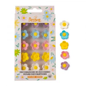 0500518 Decora mittlere Zuckerblumen bunt