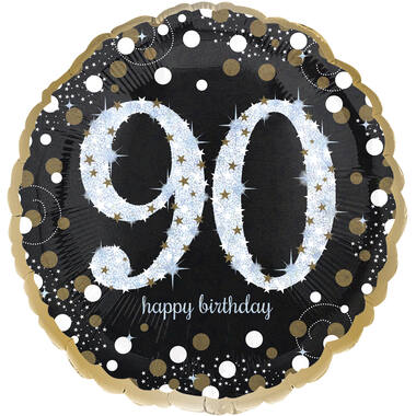 Folienballon " Sparkling Birthday 90 " 43 cm