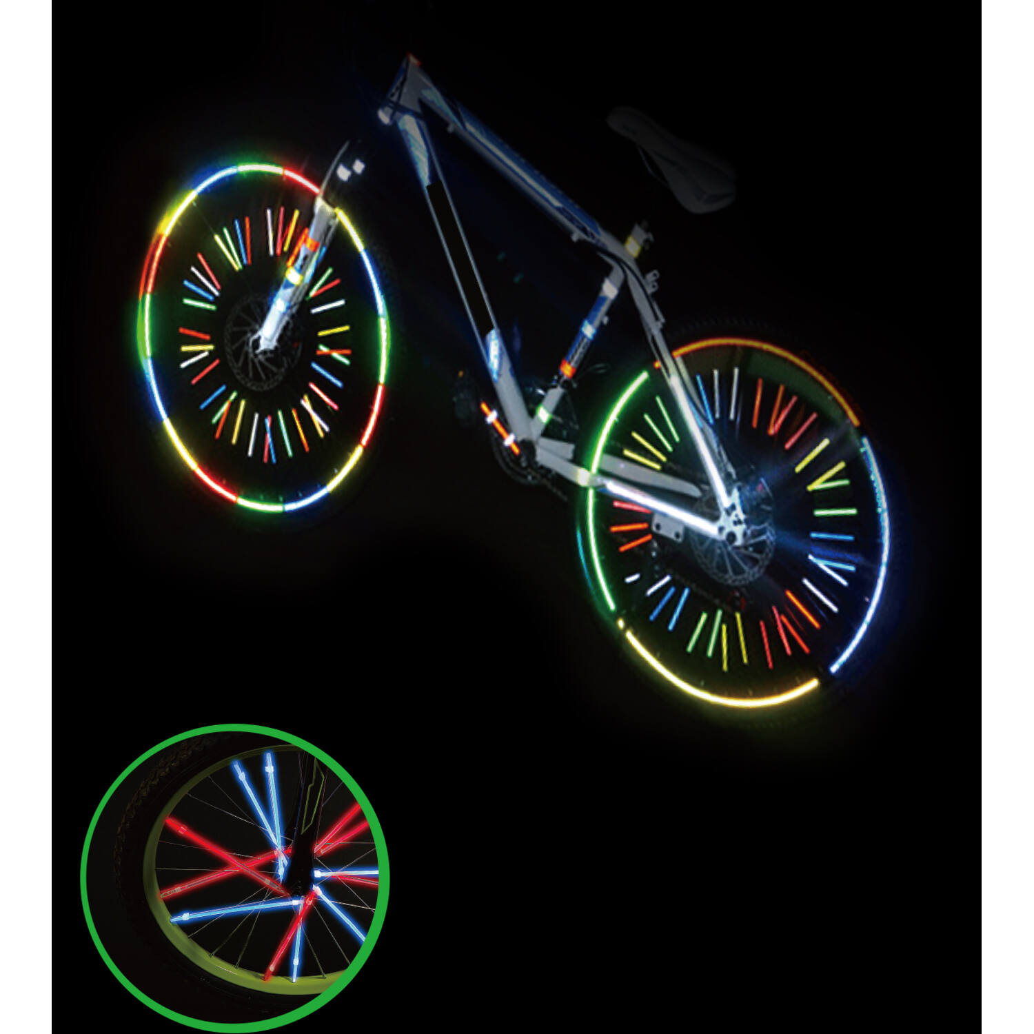 Knicklichter für Fahrradspeichen