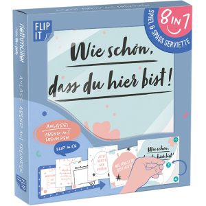 12 Flip Servietten "Abend mit Freunden" 33x33cm, beidseitig bedruckt