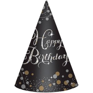 250772 8 Partyhütchen Sparkling Gold Celebrations
