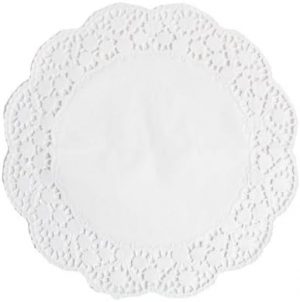 15 runde Tortenspitzen 36cm Weiss