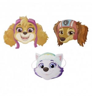 8-masques-papier-3-ass-pat-patrouille-tailles-assorties 8 Papiermasken Paw Patrol