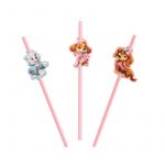 8 Papierstrohhalme Paw Patrol