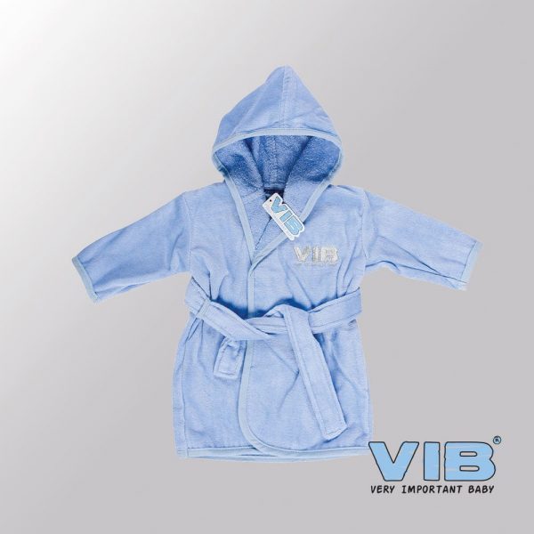 Bademantel VIB Blau+Silber