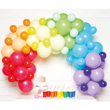 DIY Ballongirlande Regenbogen 70 Ballons