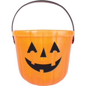 Süßigkeiten-Eimer Kürbis Halloween Plastik Halloween