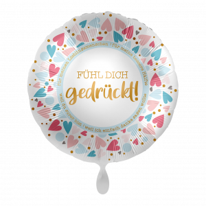 Folienballon ''Fühl dich gedrückt" 43cm