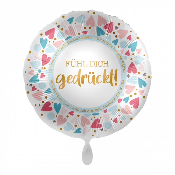 Folienballon ''Fühl dich gedrückt" 43cm
