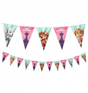 PAW Patrol Wimpelkette, rosa 190 cm x 18 cm