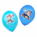6 Latexballon Blau Paw Patrol 27cm